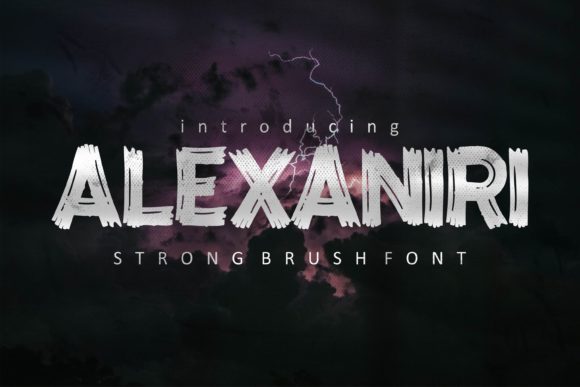 Alexaniri: Bold Brushed Display Font