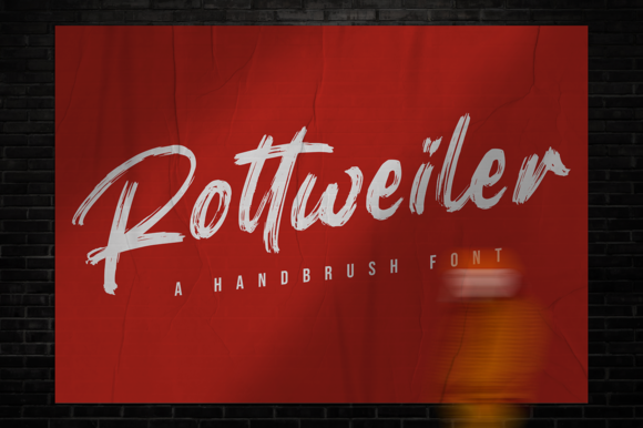 Rottweiler: Elevating Design with a Brushed Script Font