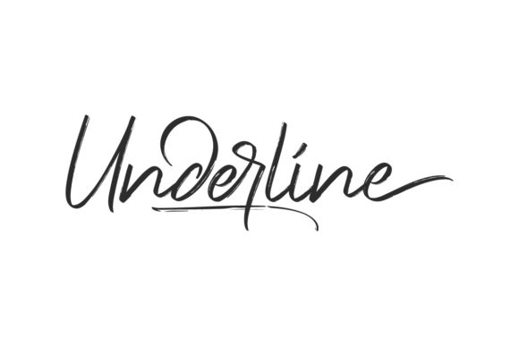 Underline: Elegant Script for Modern Design
