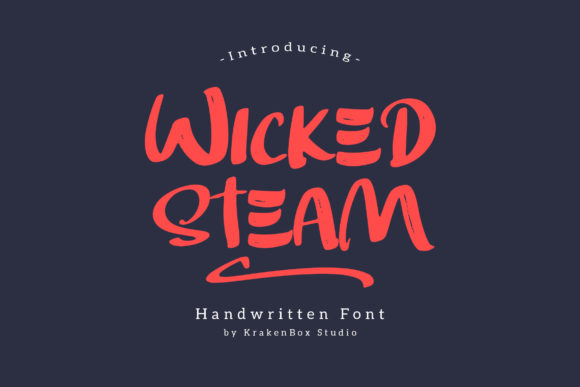 Wicked Steam: Elevating Design with a Brushed Handwritten Font